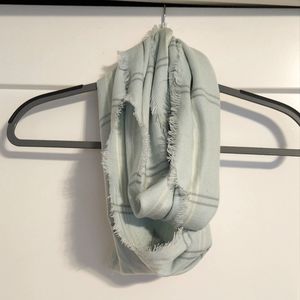 Mint Green Plaid Infinity Scarf